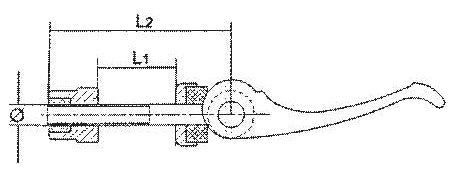 Levier d'espace rapide du poteau d'espace rapide en aluminium M6 x 50 mm -