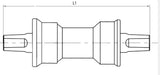 M-Wave M-Wave replacement repair bottom bracket 122.5mm steel