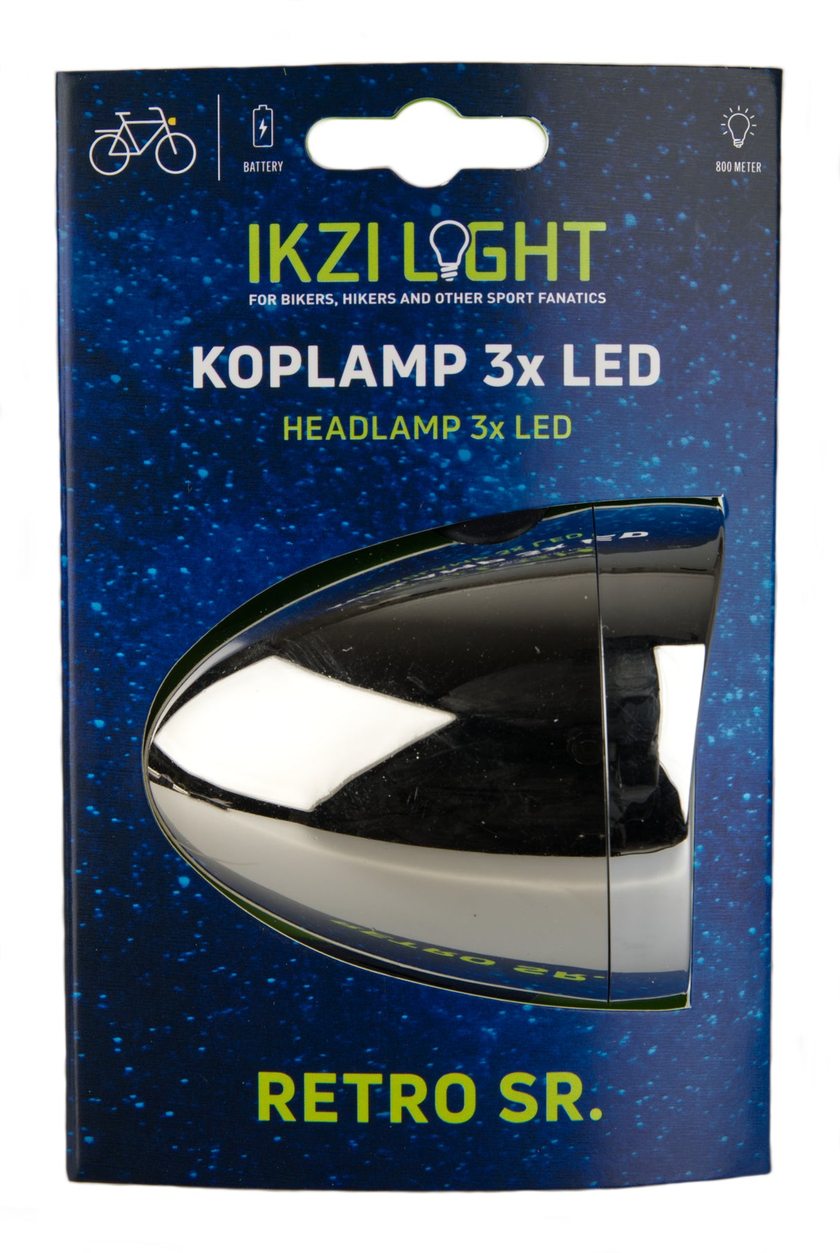 Headlight Ikzi LED RETRO CHROME