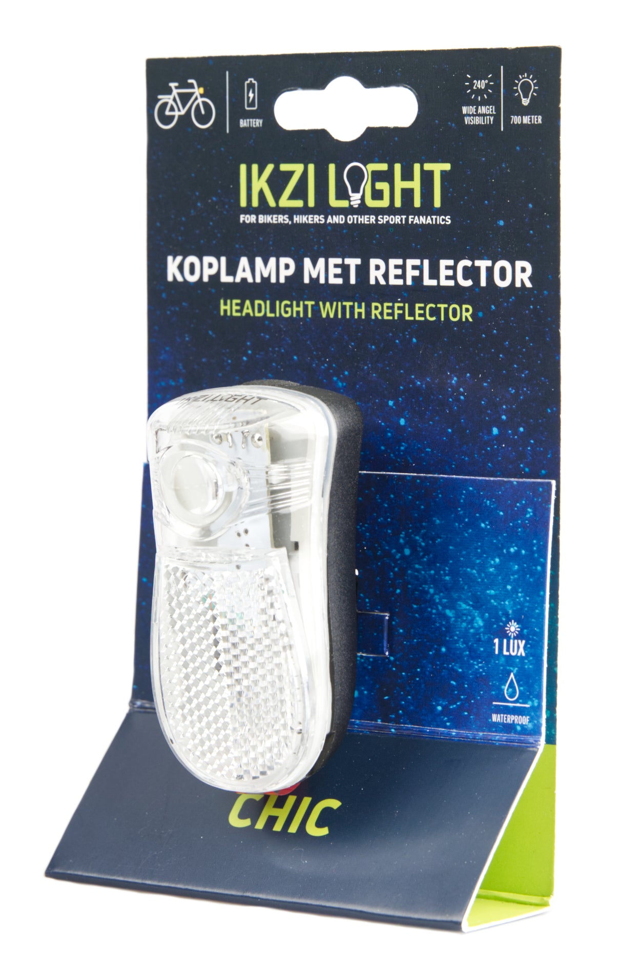 Ikzi Koplamp led batterij wit