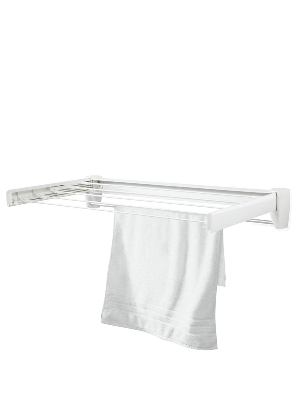 Leifheit wall drying rack telegant 36 protect plus - 3.6 m drying length - hangable - white