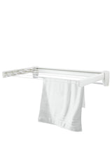 Leifheit wall drying rack telegant 36 protect plus - 3.6 m drying length - hangable - white