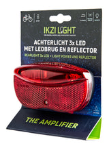 Ikzilight rear light battery on 3xled 50 mm on card