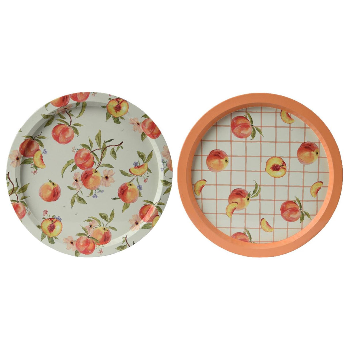 Decoris tray metal ø32cm peach