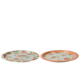 Decoris tray metal ø32cm peach