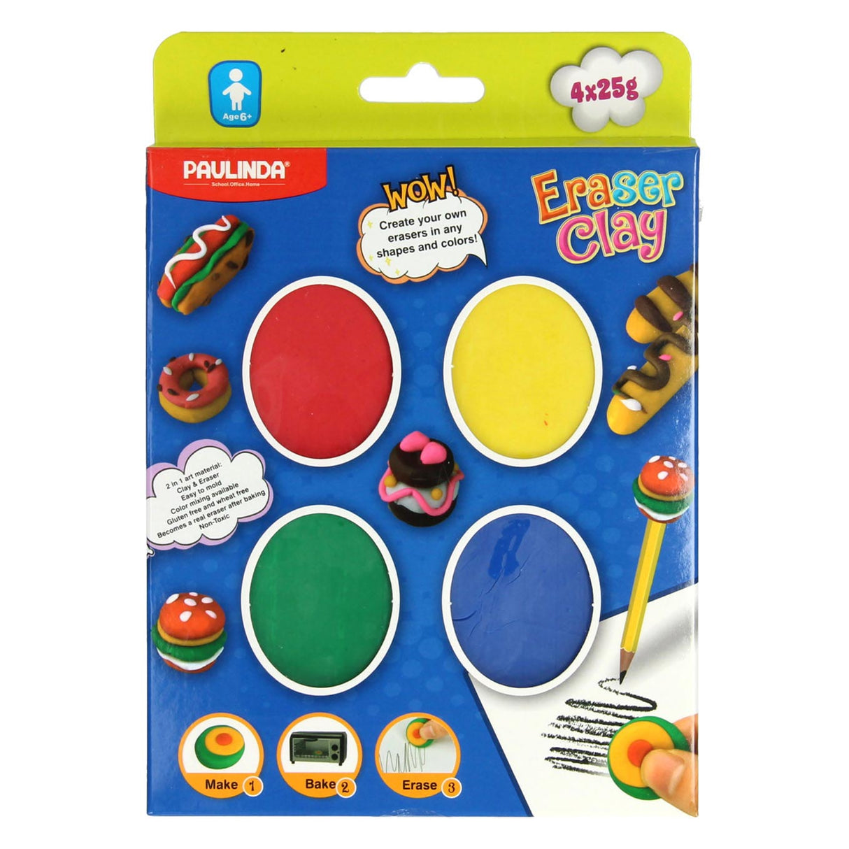 Paulinda craft set for making erasers, 4 pcs