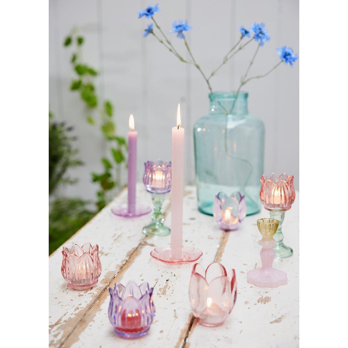 Decoris Téiliichthalter Glas Tulp h16cm
