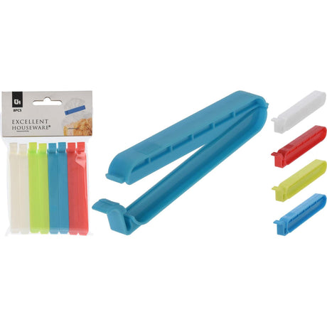 Excellent houseware bag clamps 8-piece 10cm