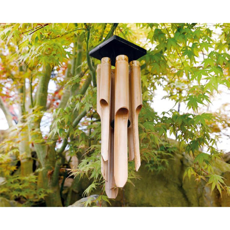 Decoris windgong hout bamboe l13-h85cm