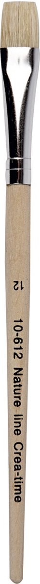 Creativ company nature line brushes, size 12, length: 19 cm, width: 11 mm, flat, 12 pieces 1 box