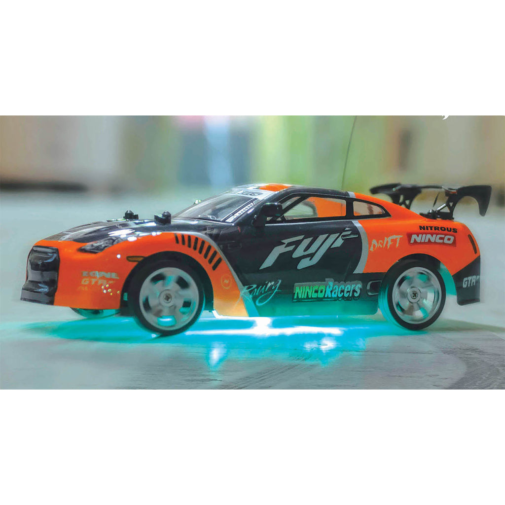 Ninco Ninco RC Fuji Driftauto + Licht 1:18 Oranje Zwart