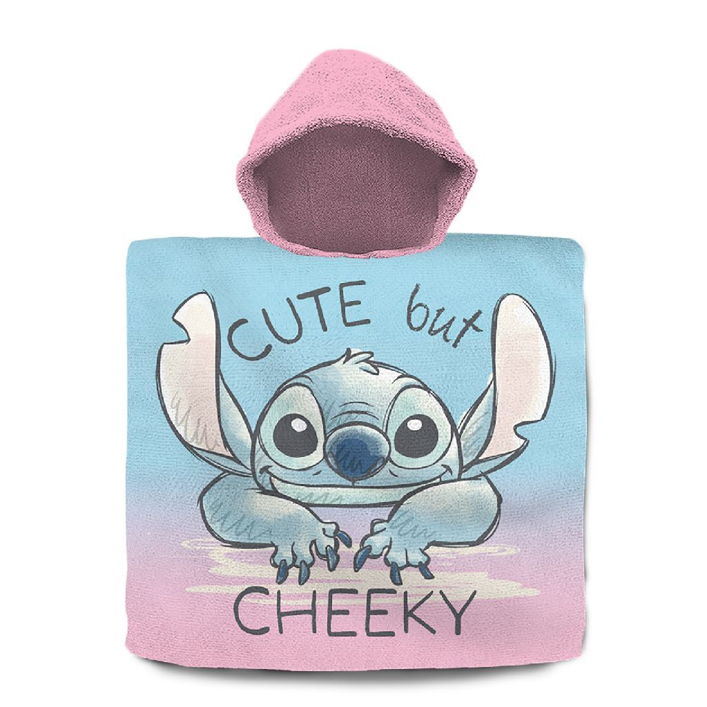 Disney Stitch Badponcho 60x120 cm Pink Blau