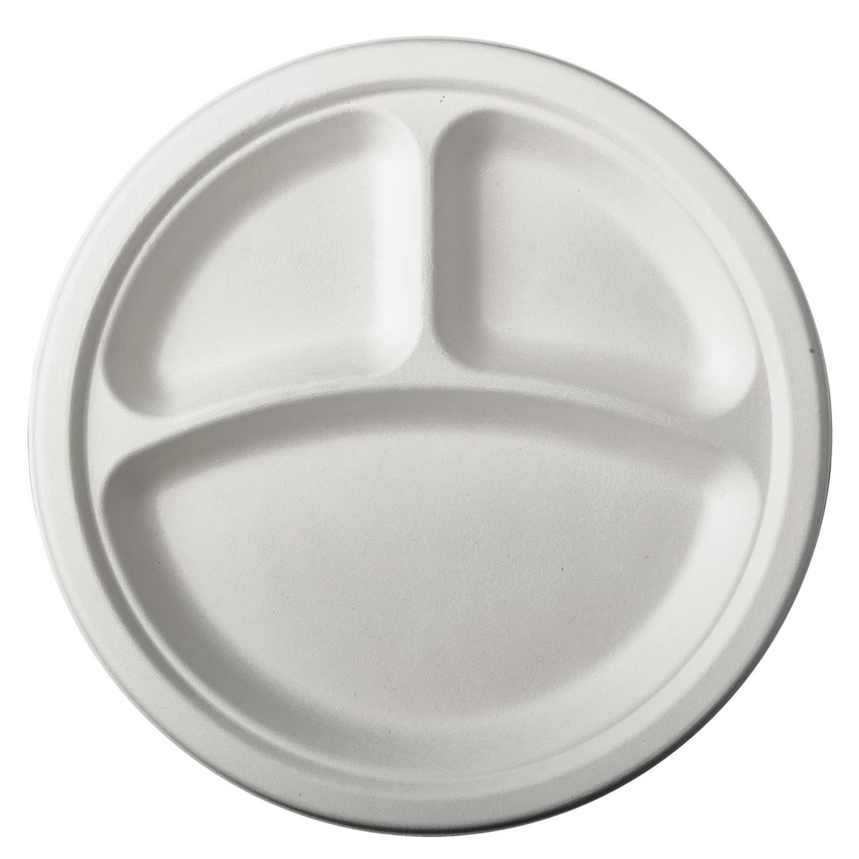 Papstar 12 plates sugar cane pure 3-compartments ø23cm