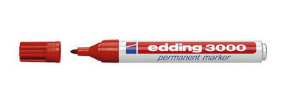 Edding permanent markør 3000 (rød)