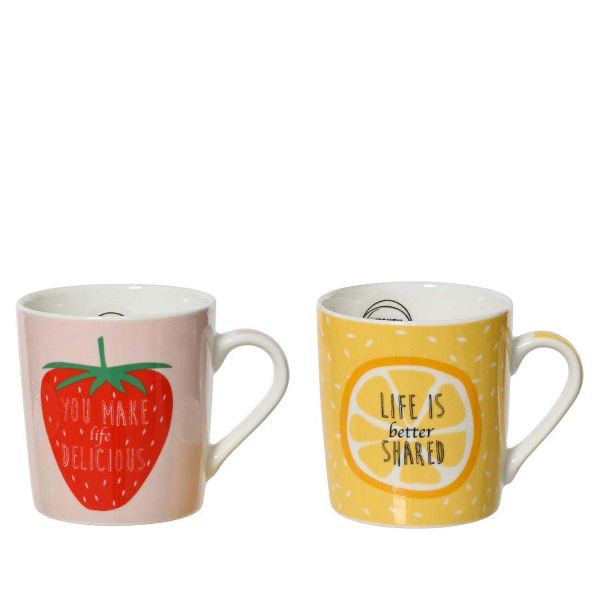 Decoris porcelain mug 250ml strawberry orange
