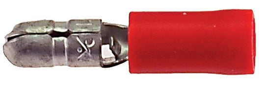 Cable shoe bullet connector male 4 mm red (100 pieces)