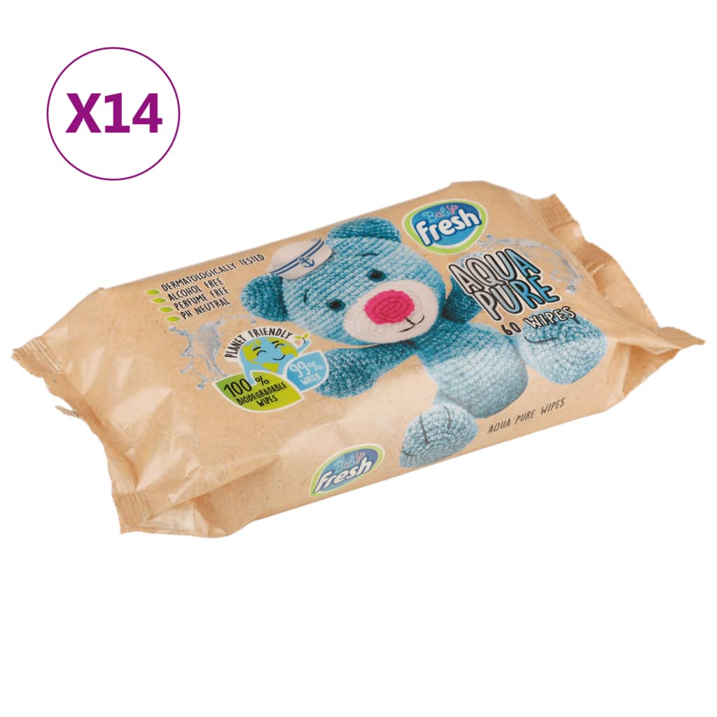 Vidaxl baby våtservetter 14 paket 840 våtservetter