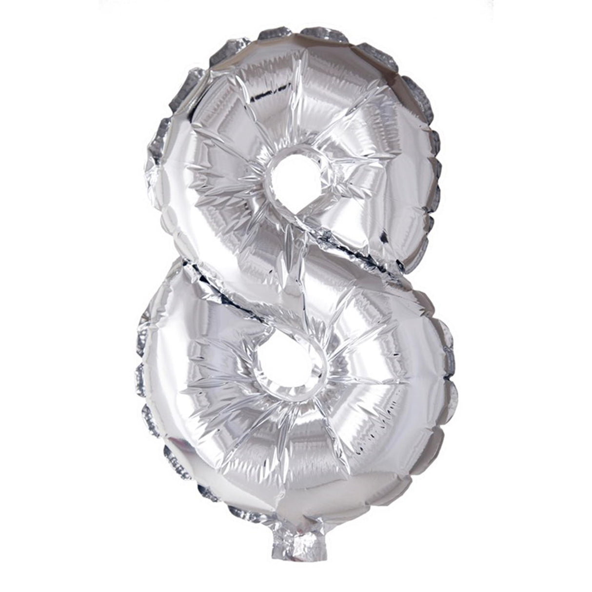 Globos foil balloon number '8' silver 40cm