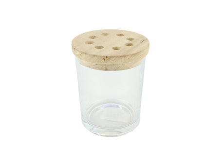 Hbx naturlig levende vase med opstillingslåg ø9,2xh7,5cm klar