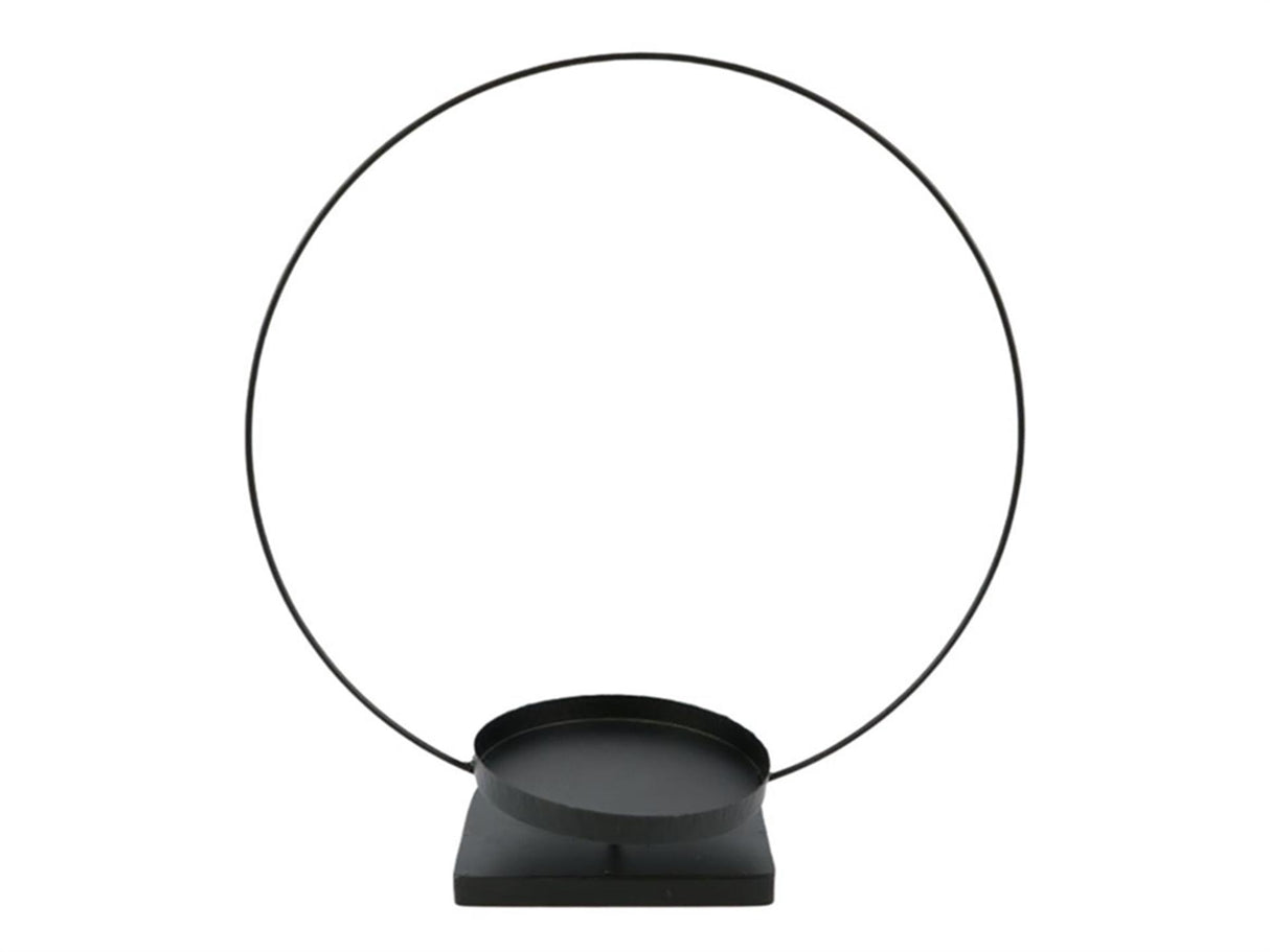Hbx natural living candlestick with layout ring ø35xh39cm