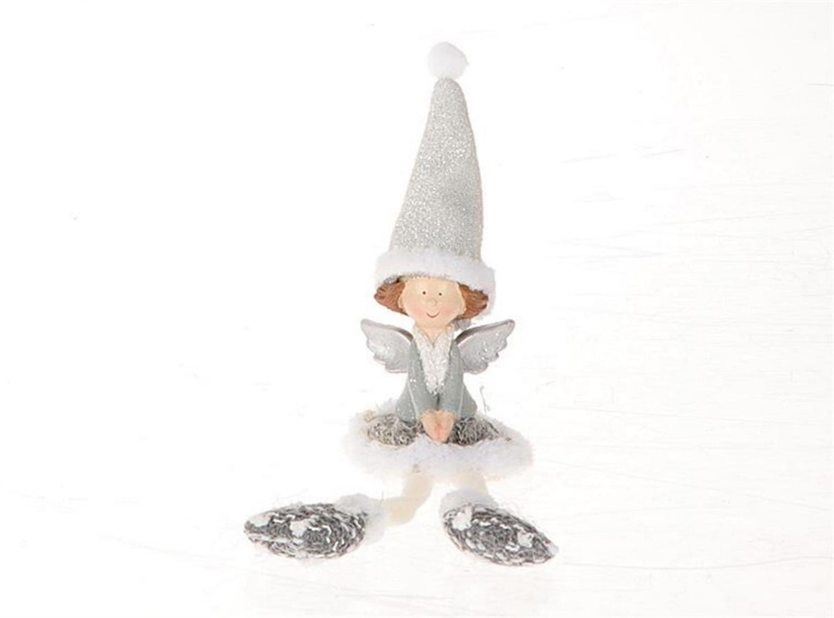 Hbx natierlech Liewe Statue Engel mat dangling Been h23cm