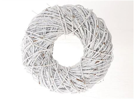 HBX Natural Living Wreath Twister D-50 White Wash