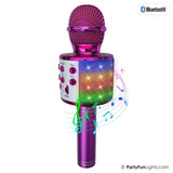 Partyfun lights karaoke mic party speaker pink