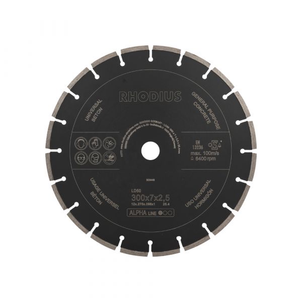 Diamond saw blade 300x7x2.5x25.4