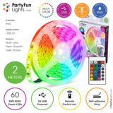 Partyfun lights led strip usb 2 meters ip65