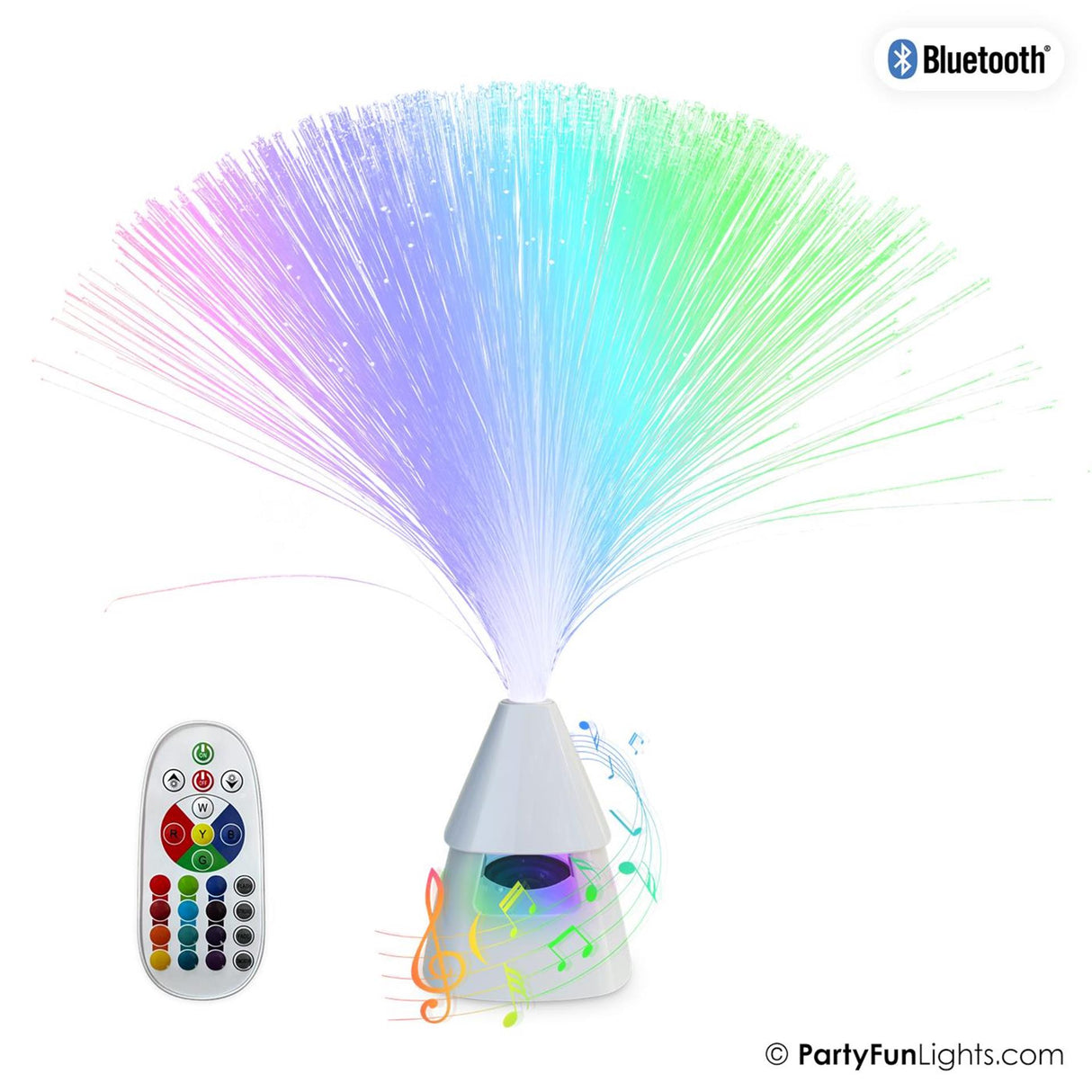 Partyfun lights bluetooth speaker fiber optic