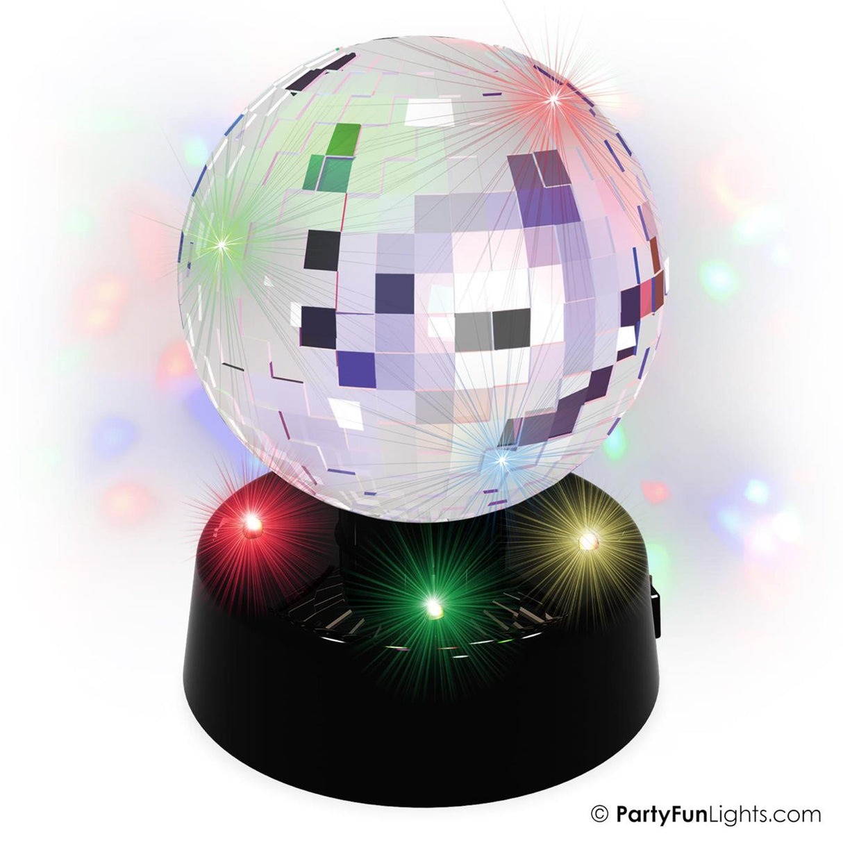 Partyfun lights table lamp disco ball mirror10cm rotating