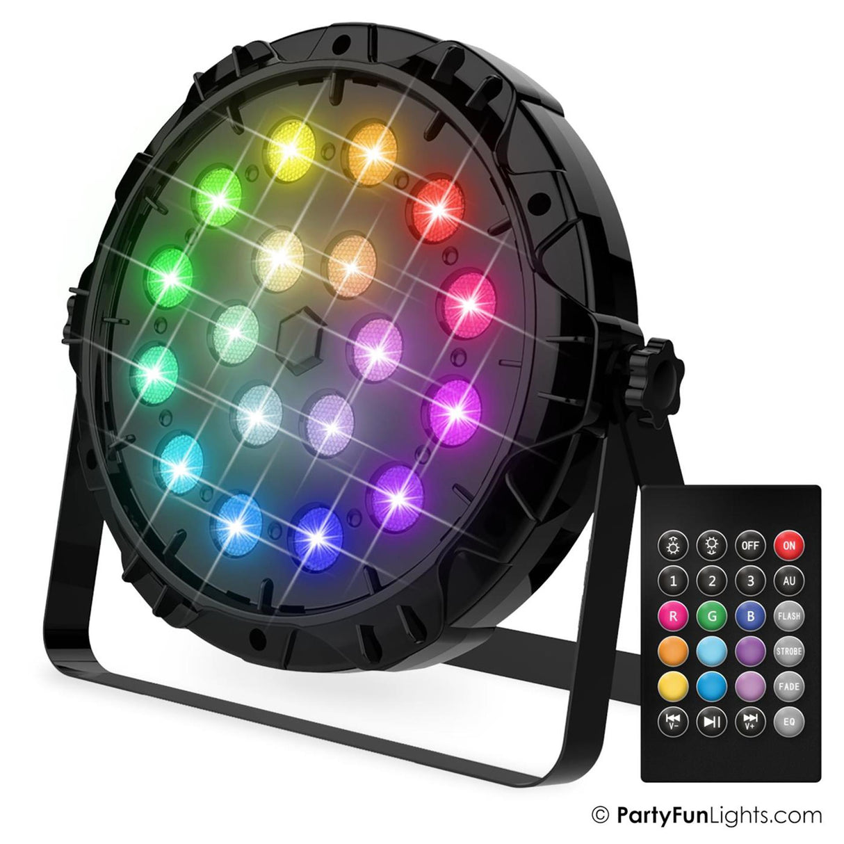 Partyfun lights disco light 18x power leds multi color