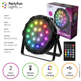 Partyfun lights disco light 18x power leds multi color