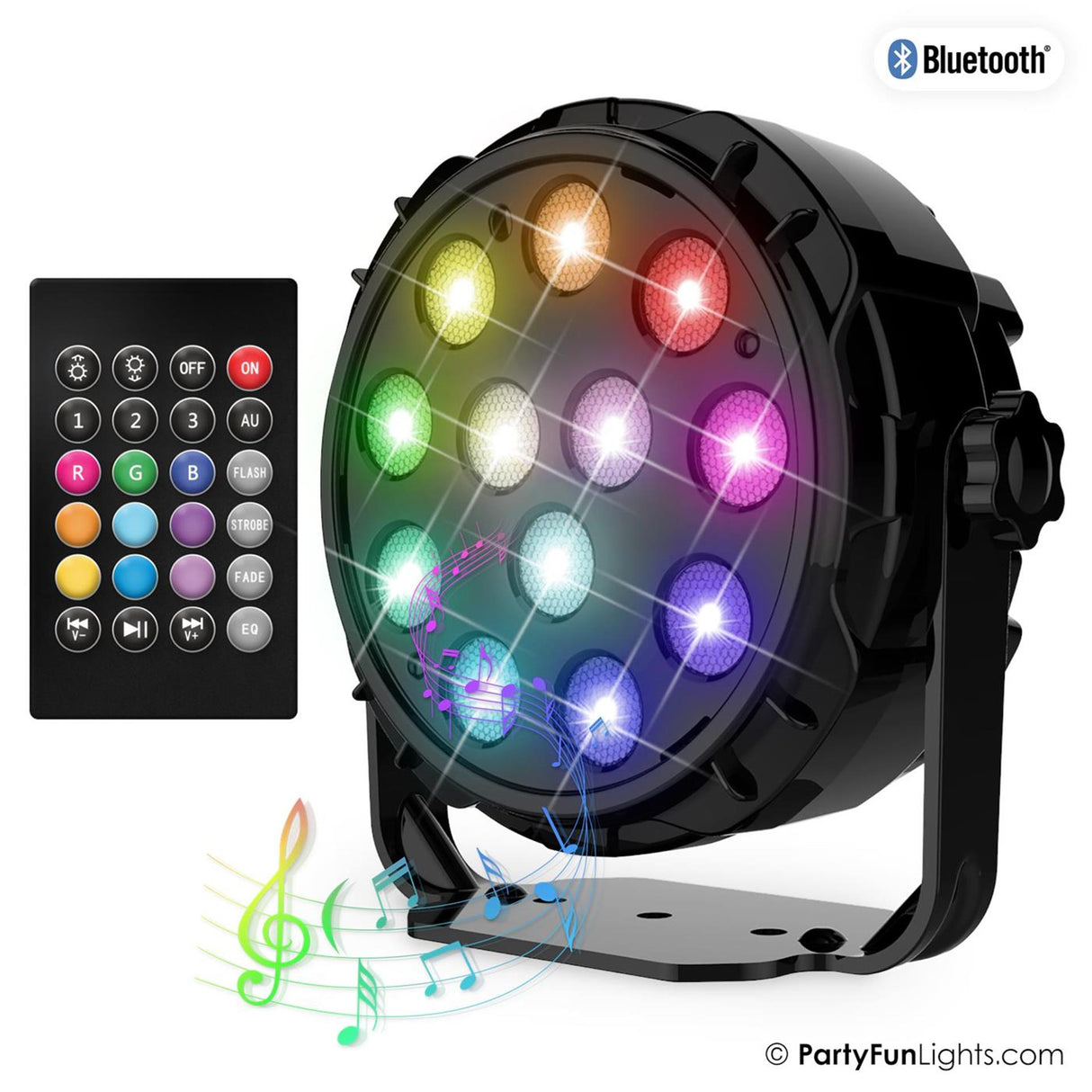 Partyfun lights Bluetooth speaker 12x power LEDs
