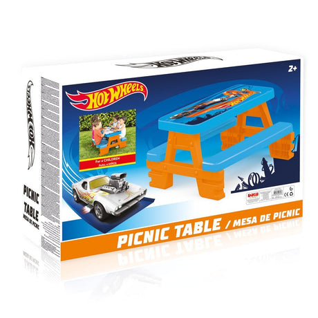 Dolu waarm Rieder Picknick Dësch blo orange