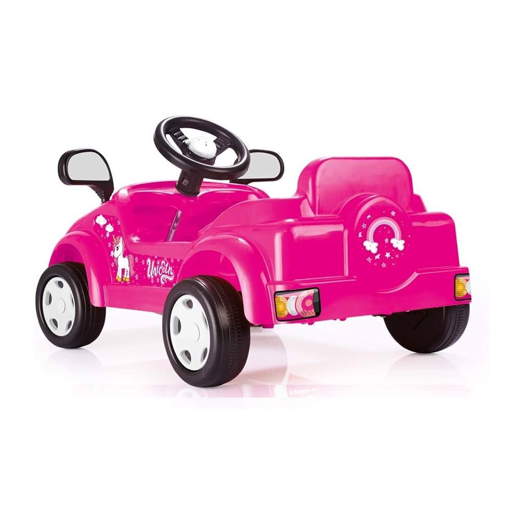 Voiture de pédale de licorne Dolu rose