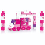 Dolu Dolu Unicorn Jumblocks Zug mit 50 Blocks rosa