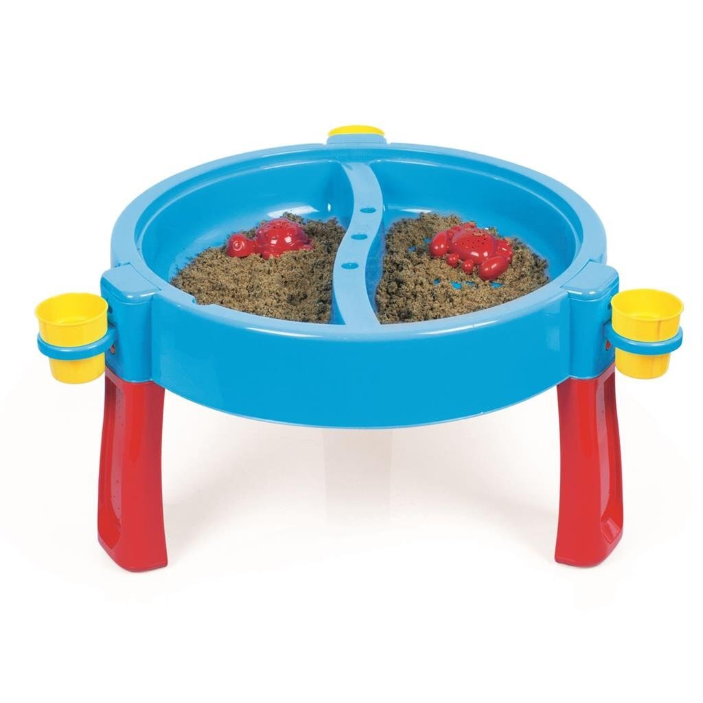 Dolu 3-in-1 sandy water table with drawing table blue red