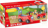 Dolu Dolu Sit Ride Rood Zwart Loopauto