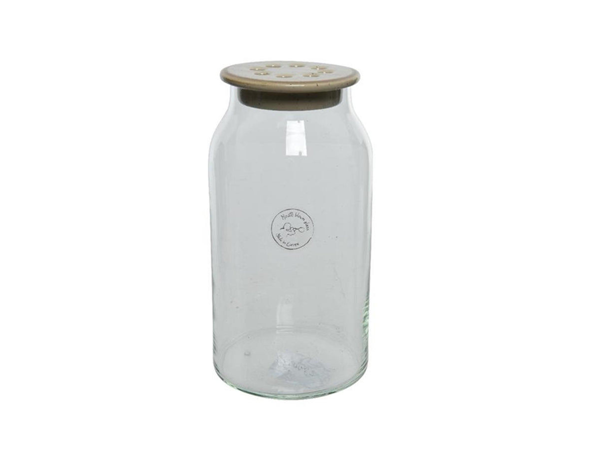 Decoris Vase Glas ø11-h20cm Arrangementsdeckel