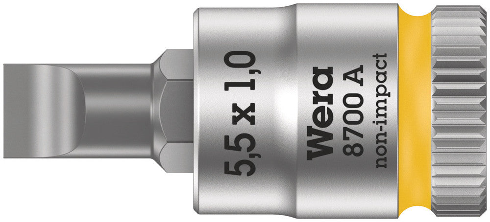 Wera 8700 a fl zyklop Bit Sockelkombinatioun mat 1 4 Drive, fl 1,2 x 6,5 x 28 mm - 1 Stéck(en) - 05003322001