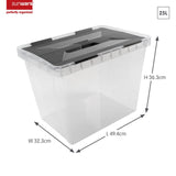 Sunware onyx storage box 25l transparent
