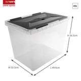 Sunware onyx storage box 40l transparent