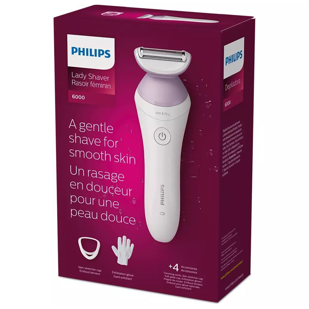 Philips BRL136 00 Lady Shaver Series 6000 shaver white purple