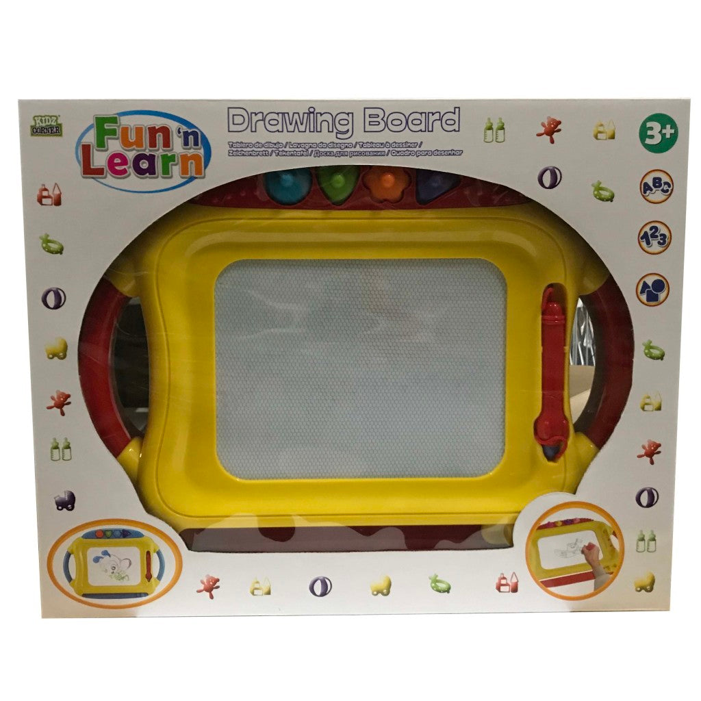 Basic Kidz Corner Fun'n Learn Drawing Board avec stylo et 4 formes