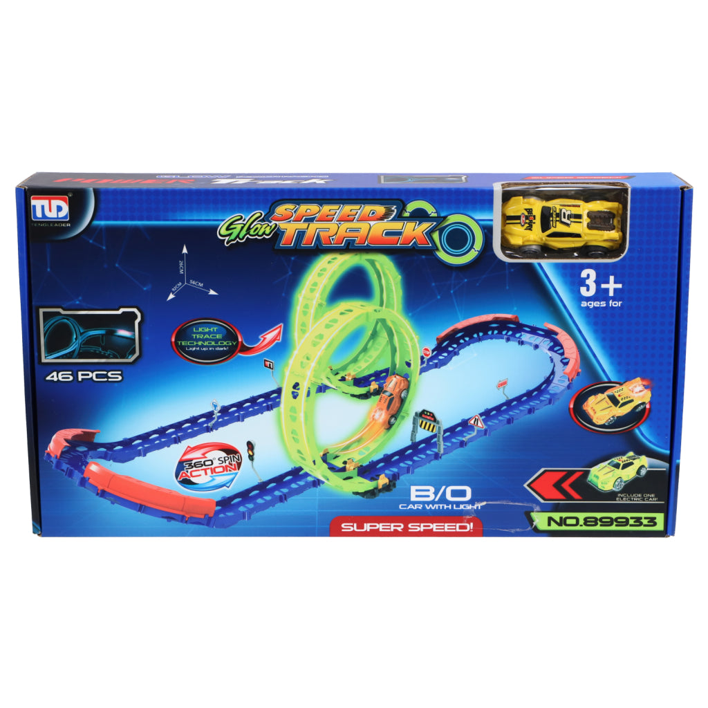 Overige merken speedtrack glow in the dark 46-delig