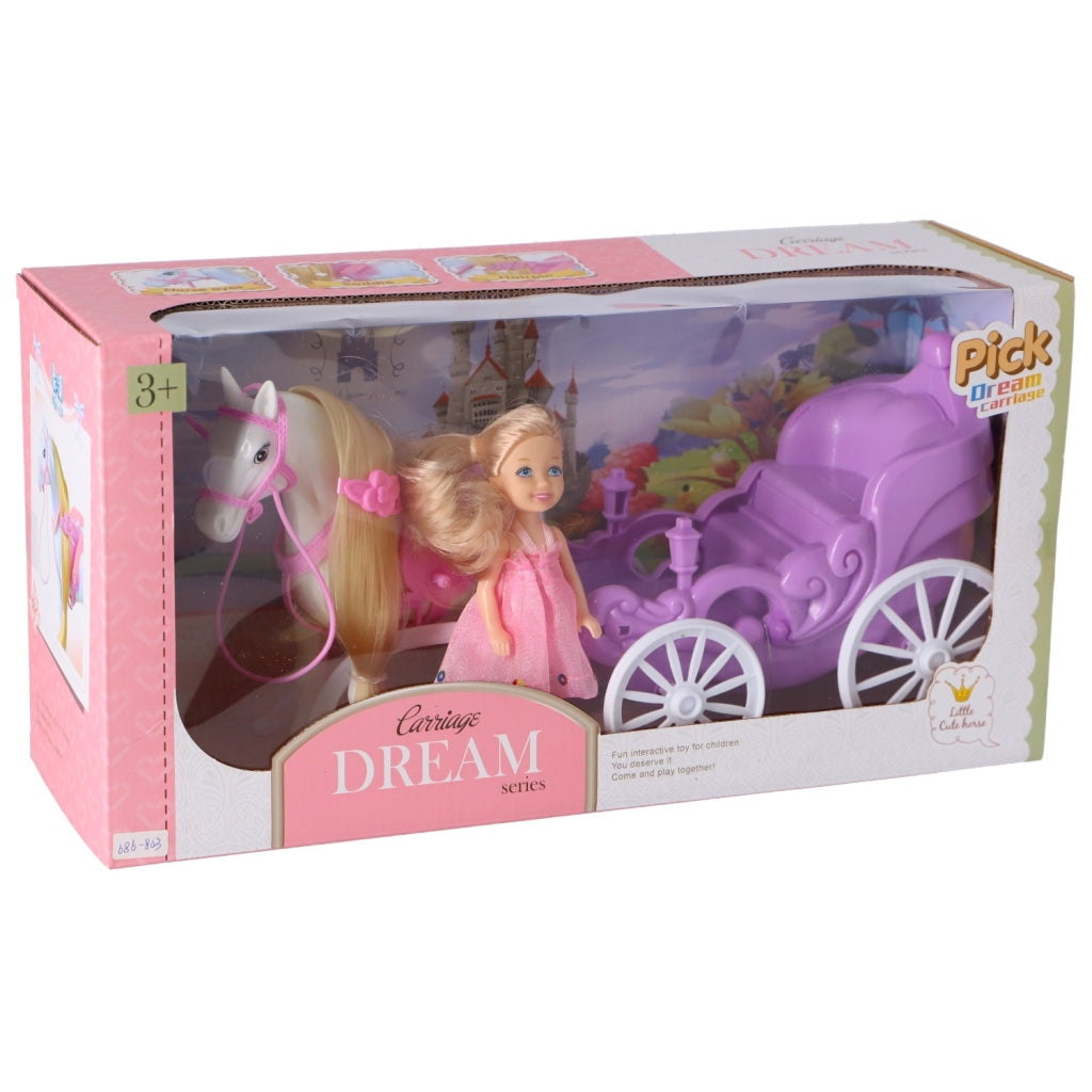 Autres marques Horse avec Carriage + Pop Speelset Assorti