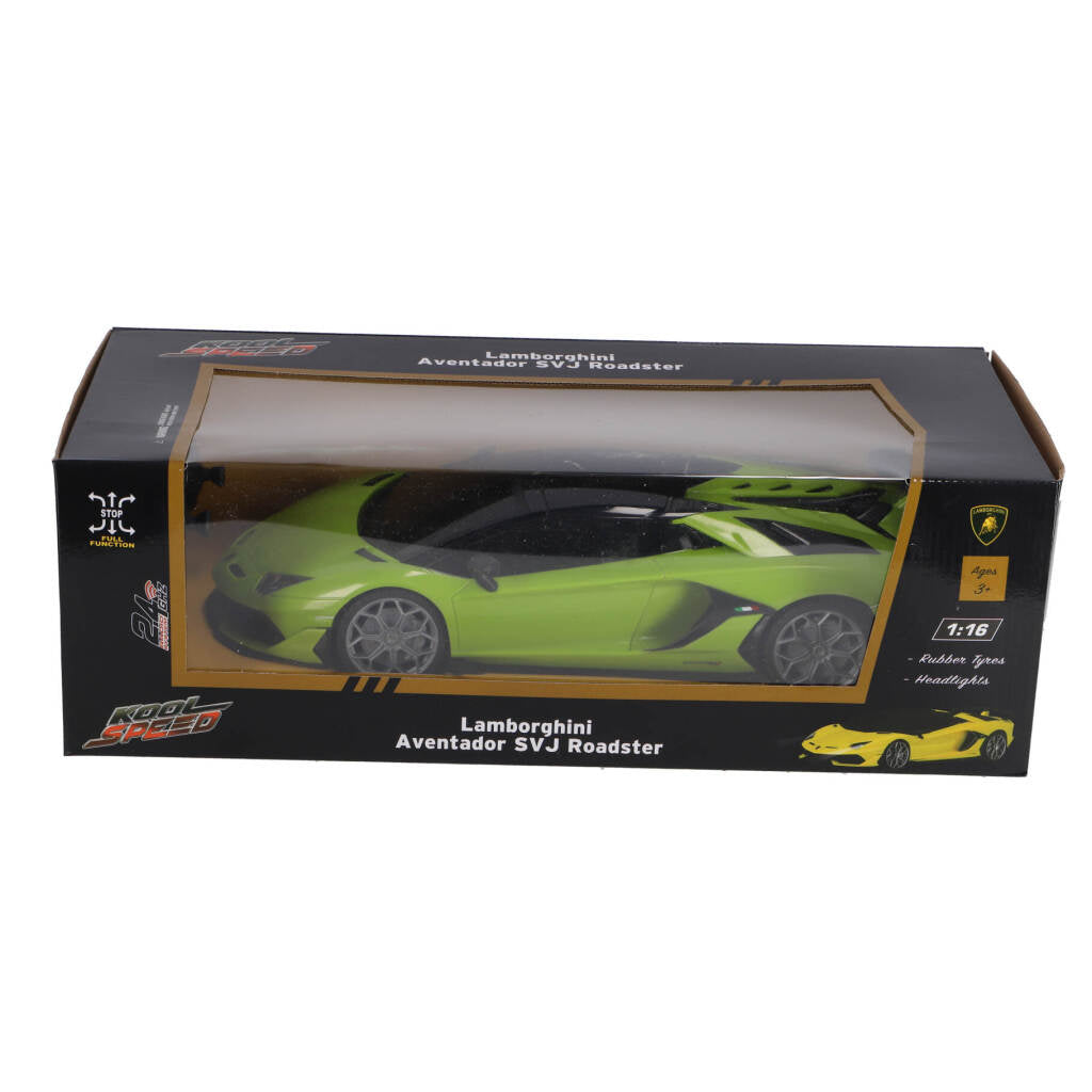 Kool Speed ​​RC Lamborghini Aventador Svj Roadster 1:16 + Light Neon Green