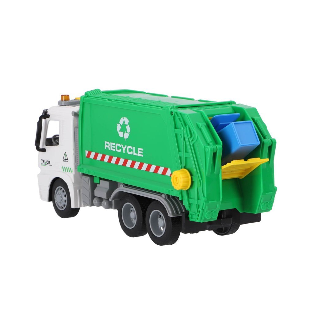 Other brands Recycle garbage truck 30 cm + light and sound green white