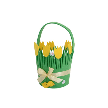 Decoris filtkurv påske ø12xh19cm